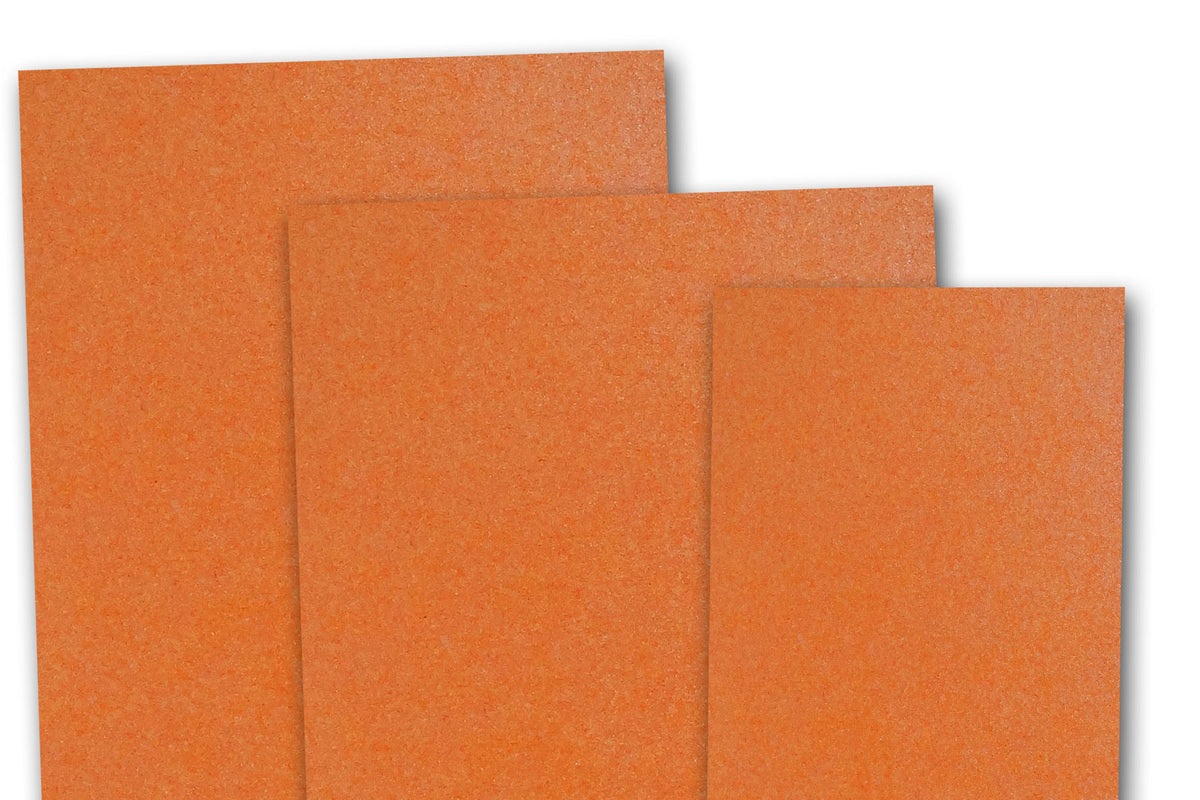 Metallic Orange 5 inch square Discount Card Stock