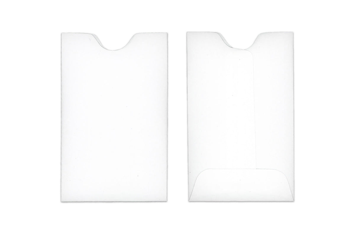 Mini White Gift Card Sleeves - 25 pack