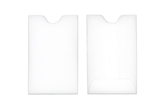 Mini White Gift Card Sleeves - 25 pack
