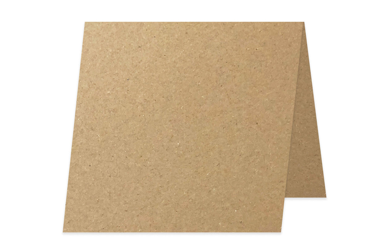 Recycled Kraft 3x3 Folded discount card stock - blank 3 inch mini cards