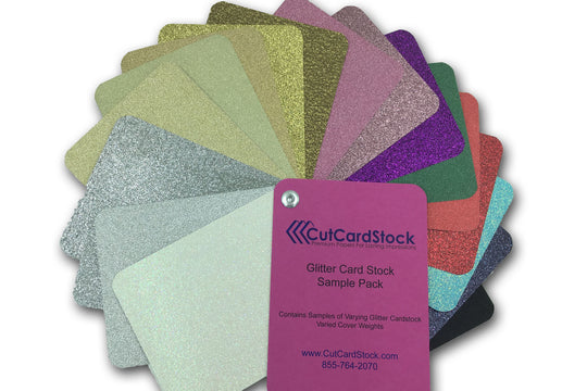 Glitter Cardstock 5x7 Paper Assortment Sample Pack Glitter