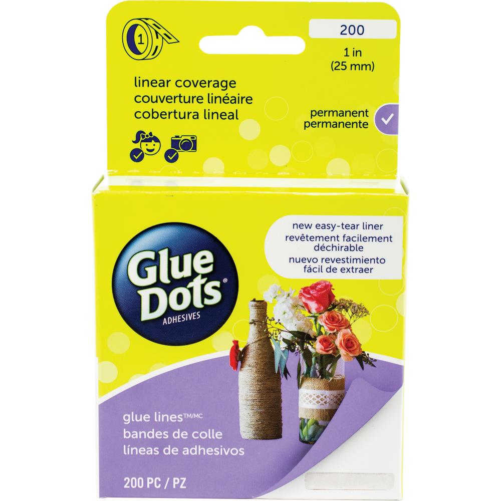 Glue Dots Adhesive Lines Roll, Clear, 1 - 200 count