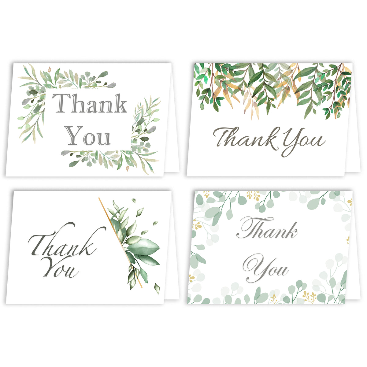 Pre-Printed Folded A1 Thank you Cards and Envelopes - 25 pack