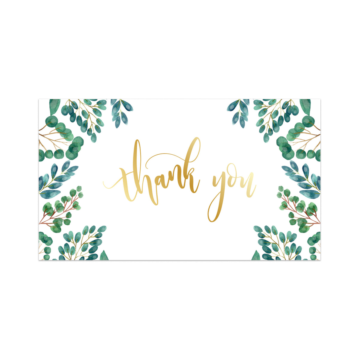 Premium Thank You Business Card - Small 3.5&quot; x 2&quot; Card - Sturdy 14PT Stock - 100 Cards