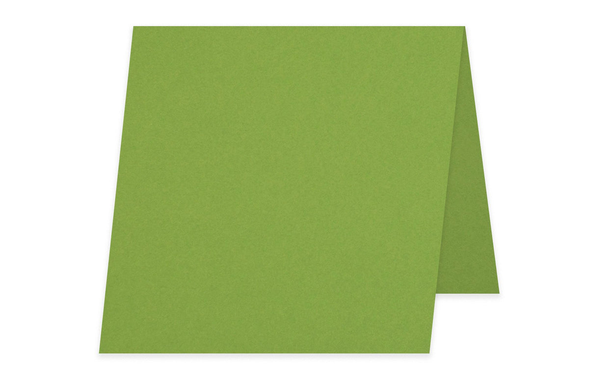 Blank 3x3 Folded Discount Card Stock - Green