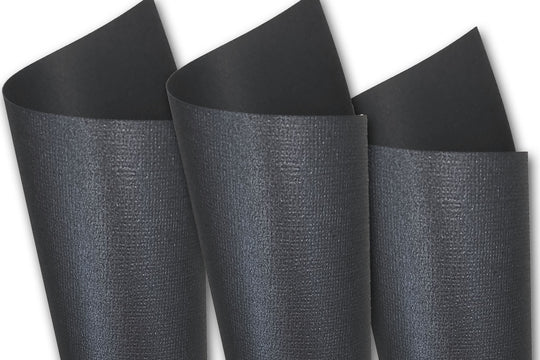 DCS Discount Card Stock: Pearlized Textured Gunmetal Black