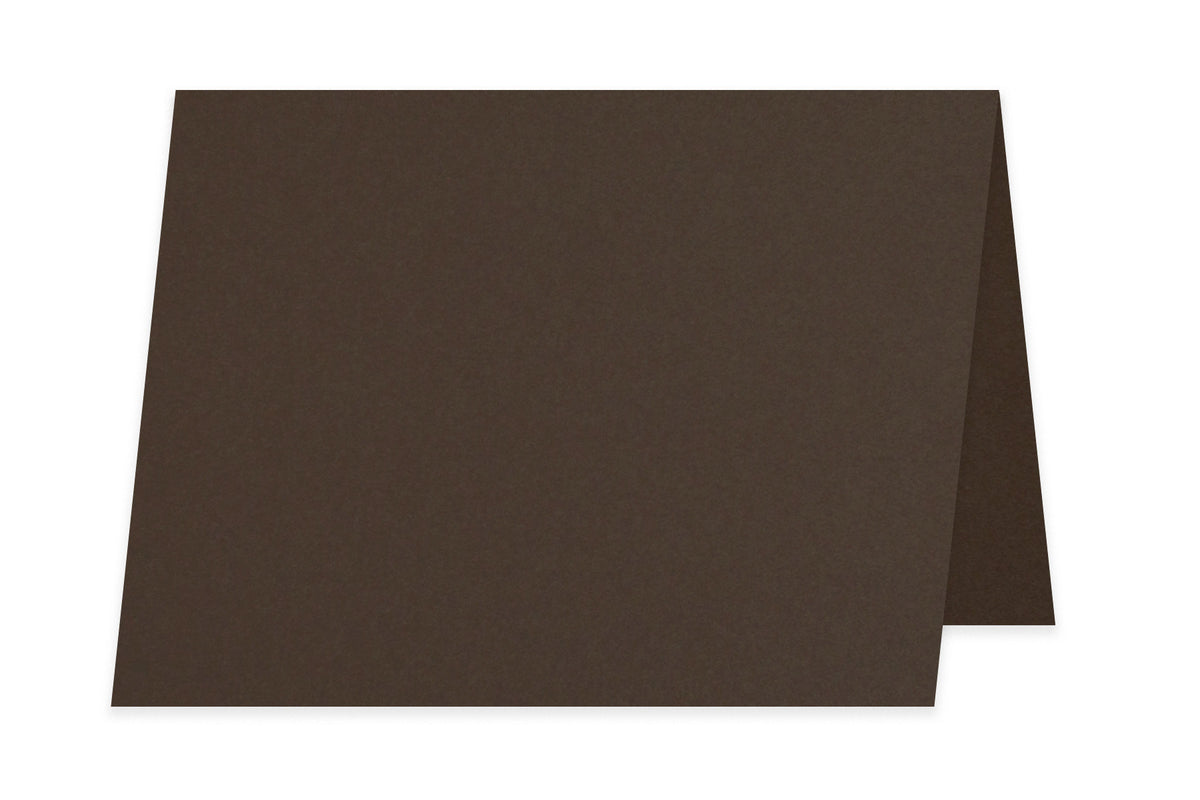 Blank A6 Folded Discount Card Stock - Brown