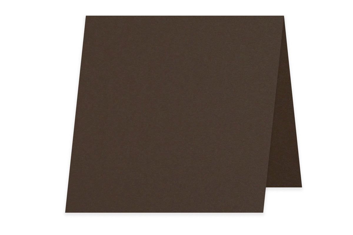 Blank 3x3 Folded Discount Card Stock - Brown