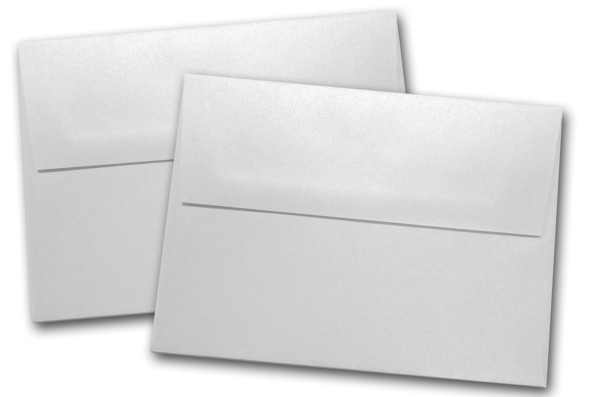 Shimmery Curious Metallic White RSVP A1  Envelopes 