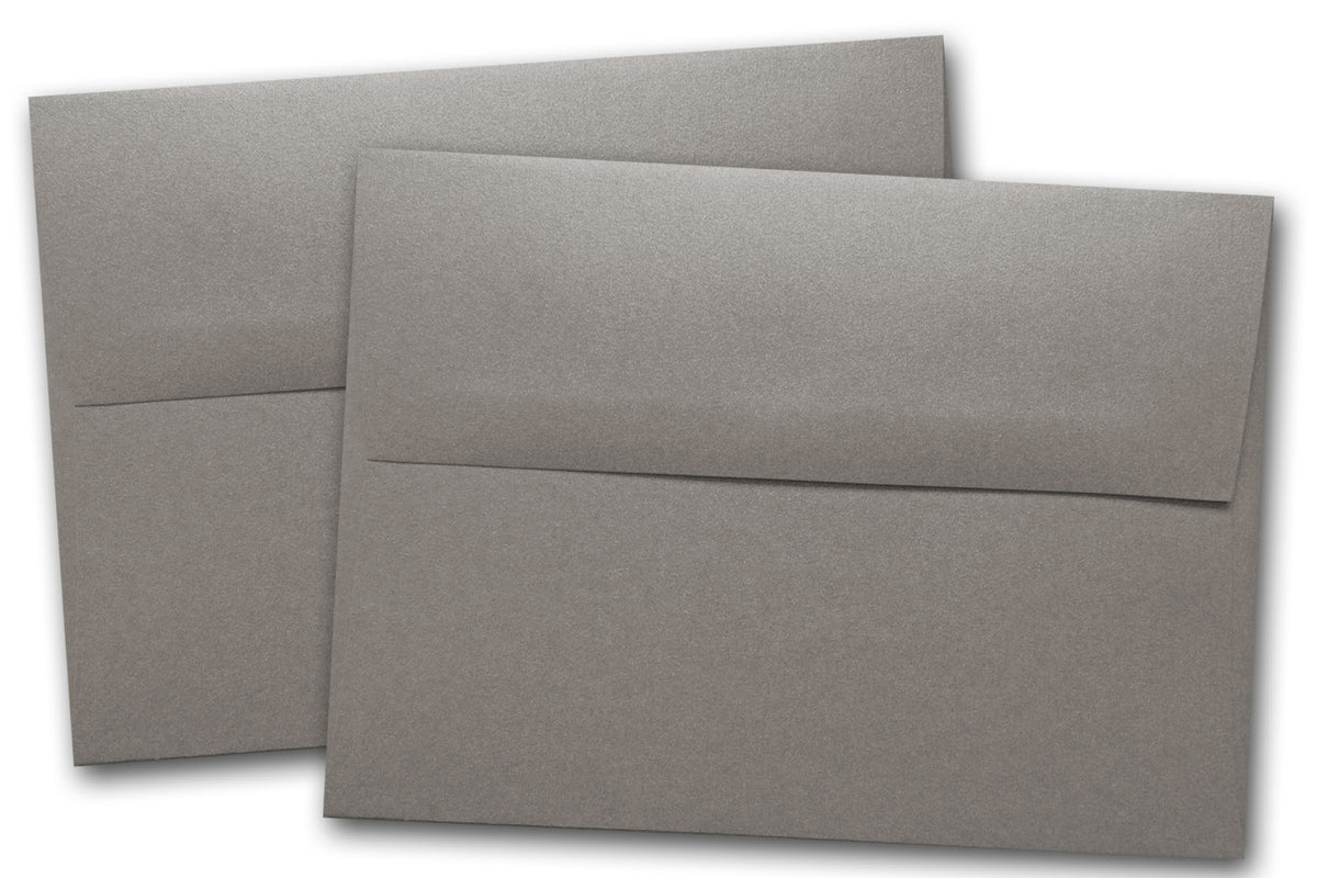 Shimmery Curious Metallic Gray RSVP A1  Envelopes 