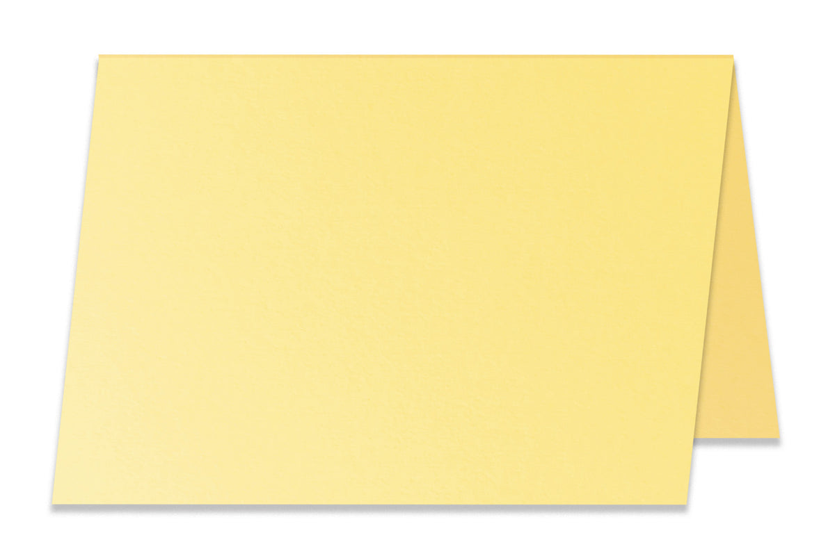 Blank A2 Folded Light Yellow Discount Card Stock 