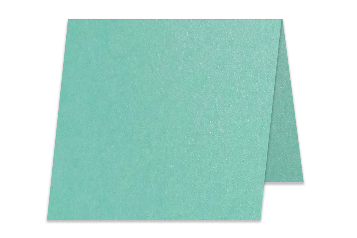 Stardream Metallic Aqua 5x5 Blank Folded mini cards