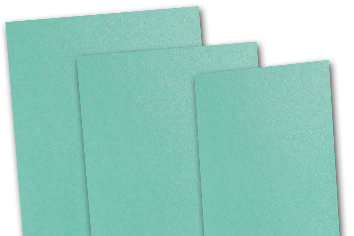 Metallic Aqua No. 10 Discount Card Stock