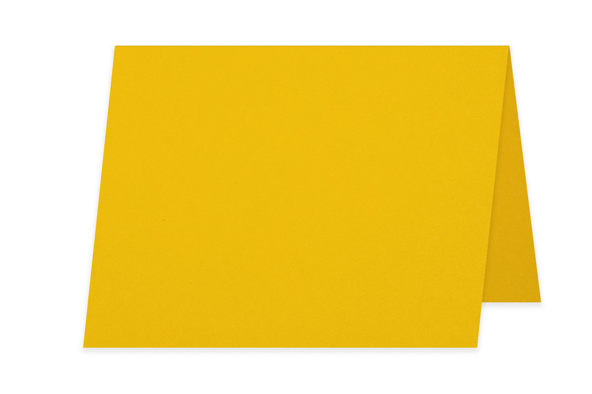 Blank A2 Folded Discount Card Stock - Yellow