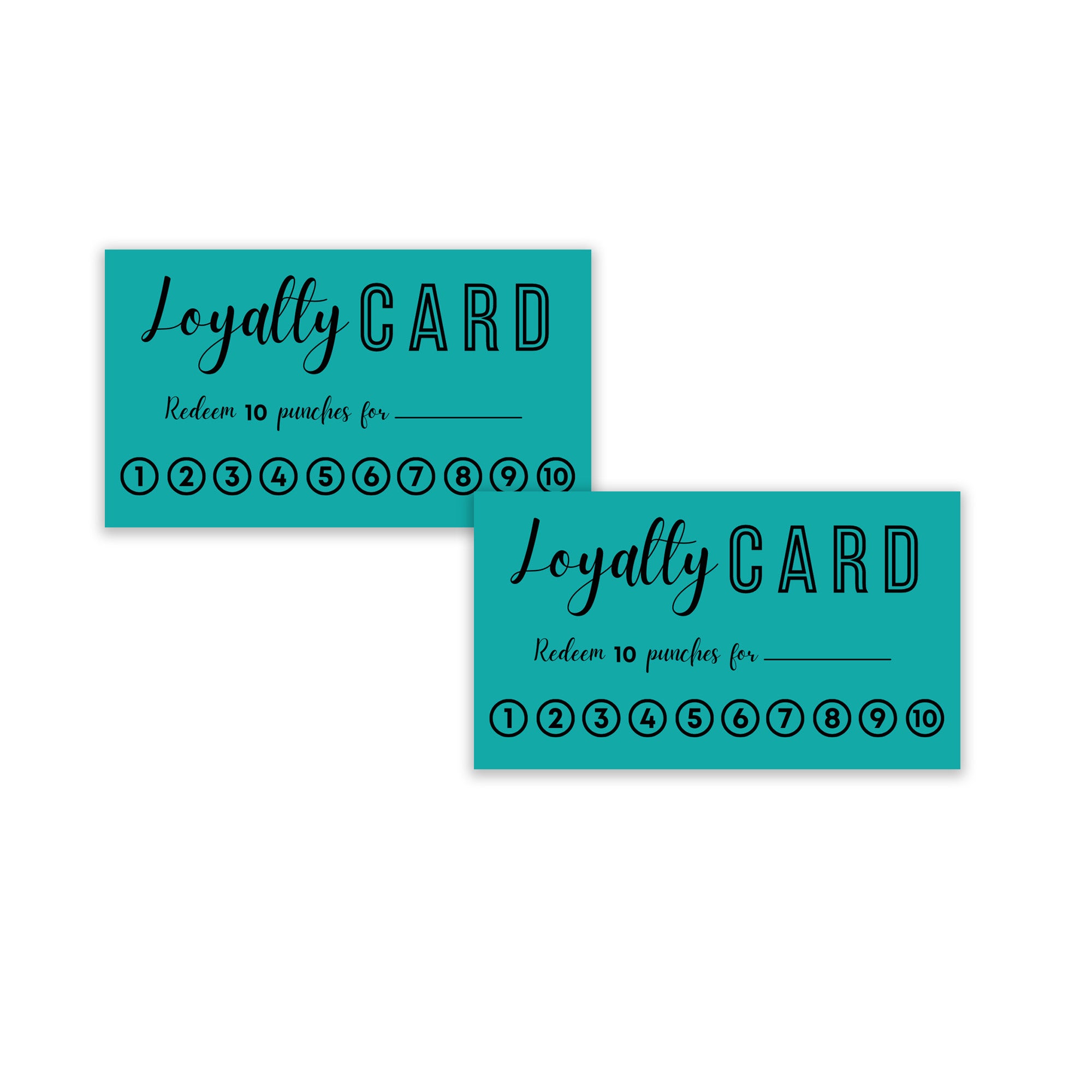 Pre-Printed Business Card Size Punch-Loyalty Cards For Small Business