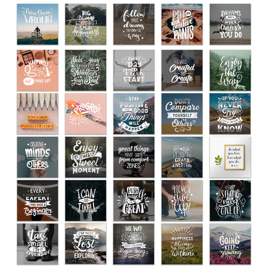 Premium Glossy Inspirational Cards - Small 3.5" x 3.5" Card 60 Cards
