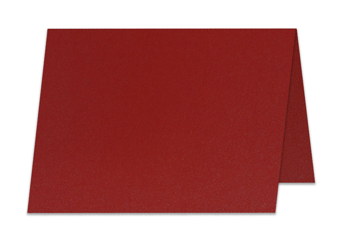 Blank Metallic A6 Folded Discount Card Stock - Maroon