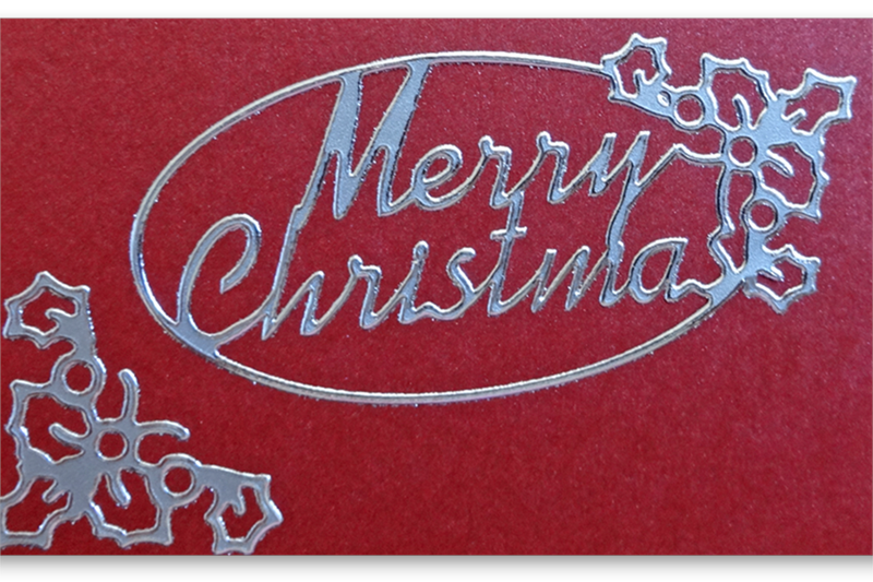 Merry Christmas Oval Outline Stickers