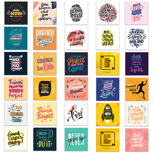 Premium Matte Motivational Cards - Small 3.5" x 3.5" Card 60 Cards