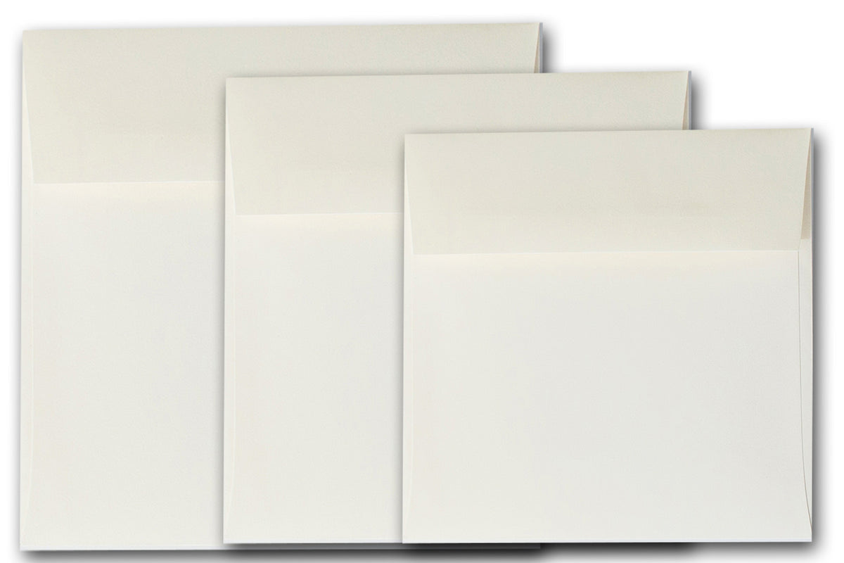 Ivory 6.5 inch square envelopes