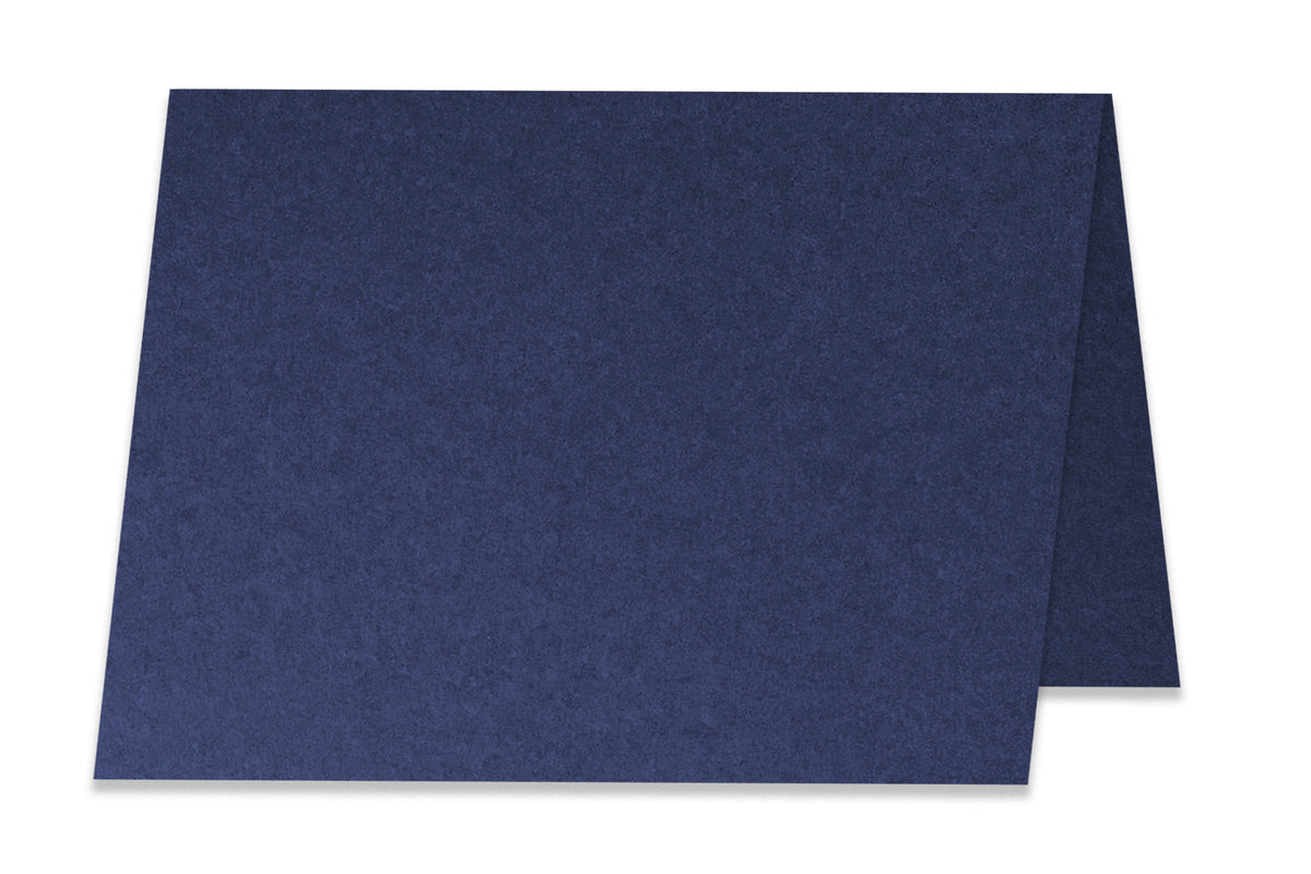 Blank A2 Folded Navy Discount Card Stock 