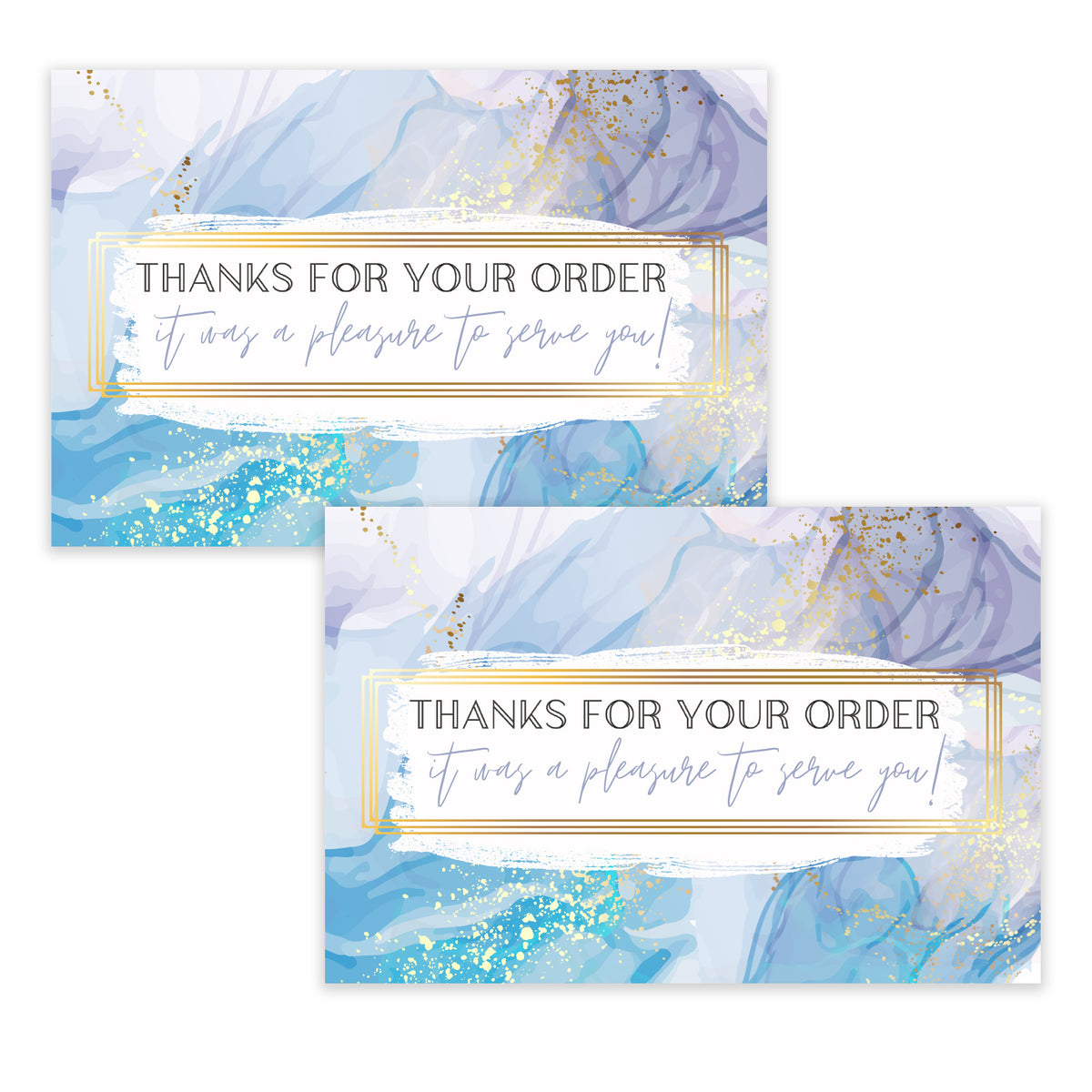 Pre-Printed Thank you Cards on 4x6 Discount Card Stock - 50 pack