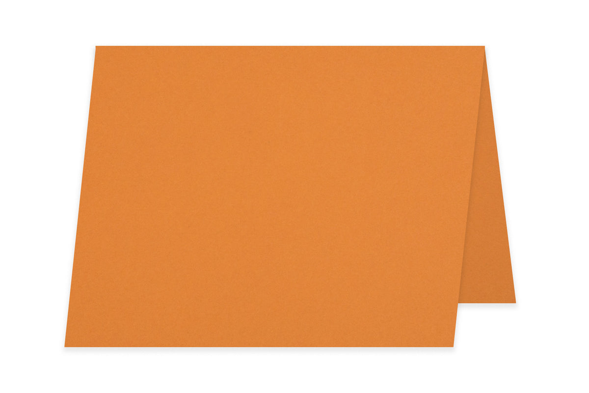 Blank A2 Folded Discount Card Stock - Orange