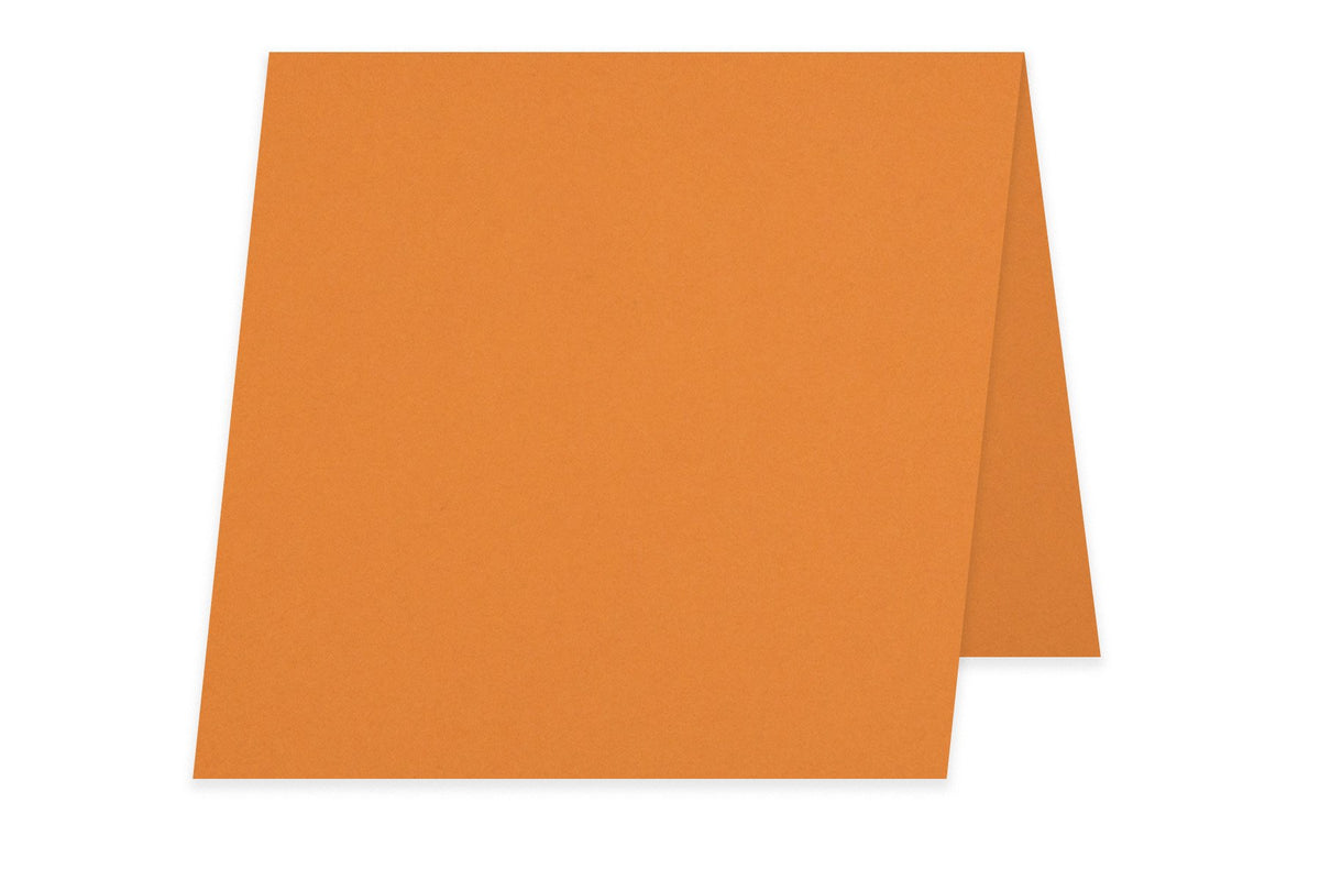 Blank 3x3 Folded Discount Card Stock - Orange