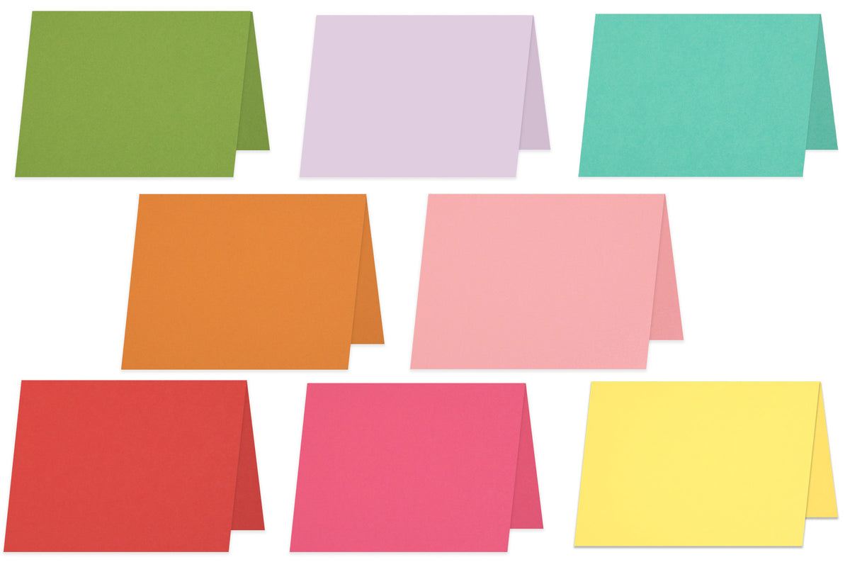 Bright Colors A2 Folded Discount Card Stock - Blank A2 note cards