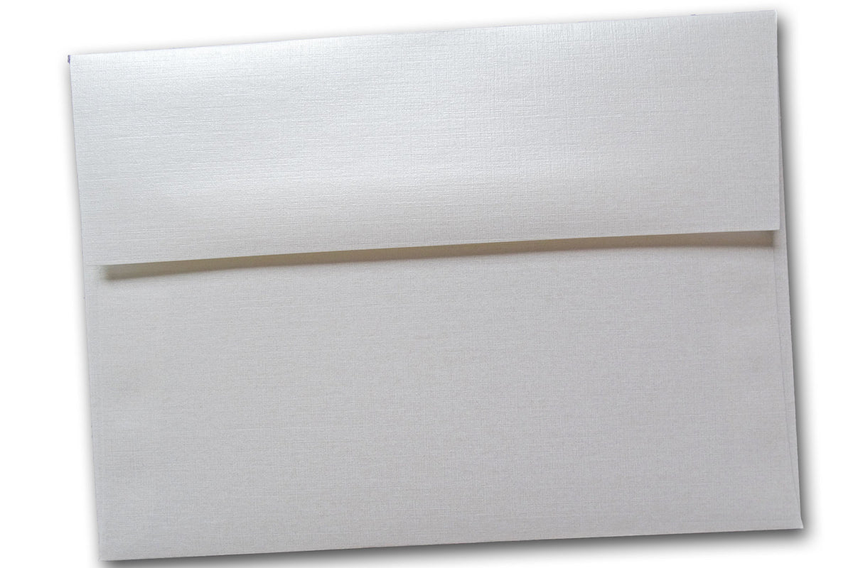 White pearl linen A7 Envelopes