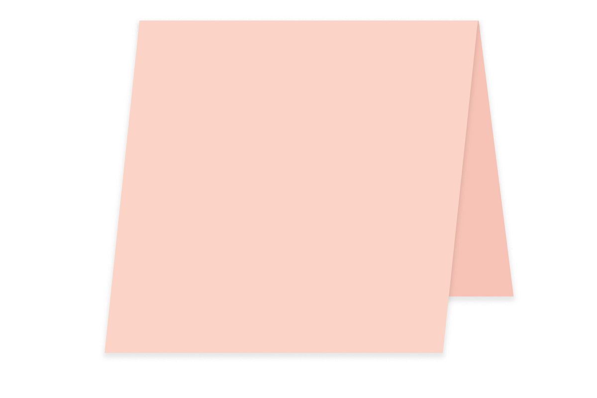 Blank 5x5 Folded Discount Card Stock - Pink