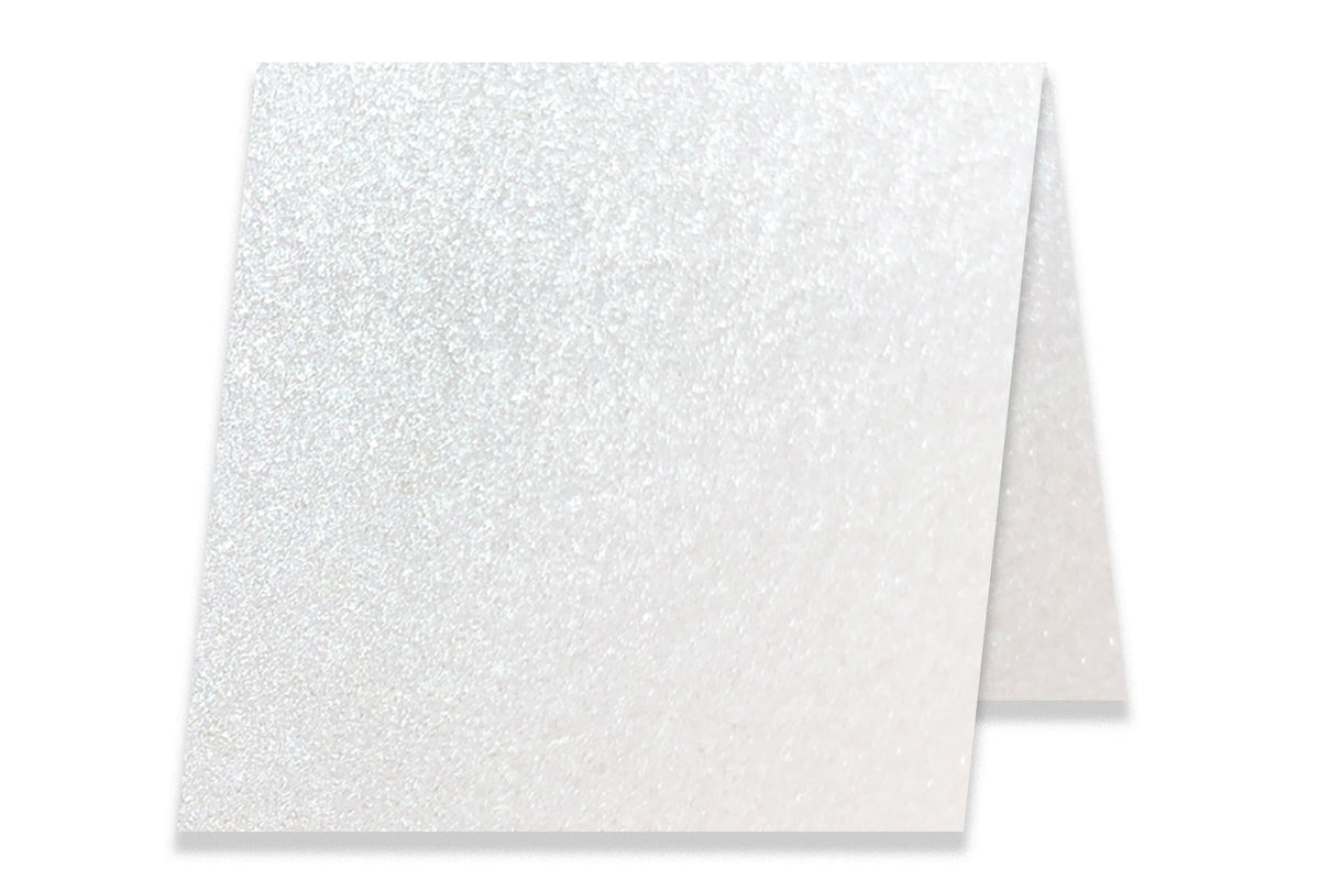 Stardream Metallic Sparkle White 3x3 Blank Folded mini cards