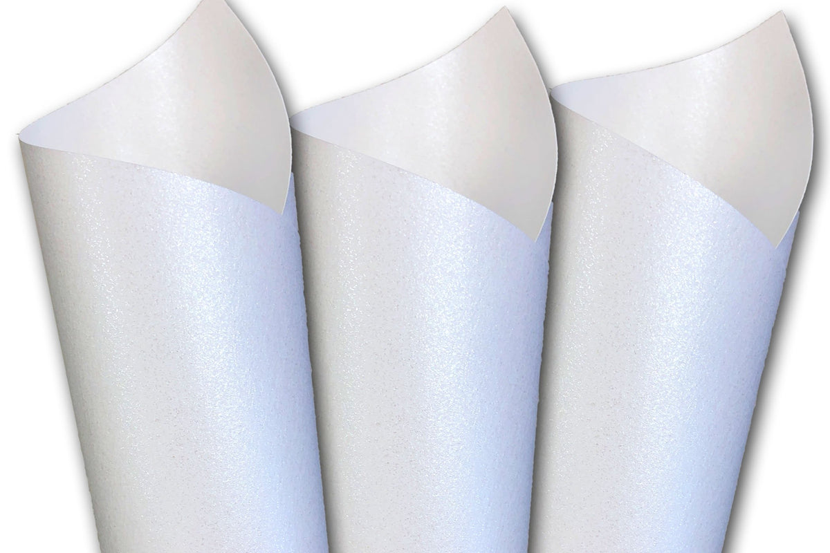 Metallic White 5x7 Discount Card Stock