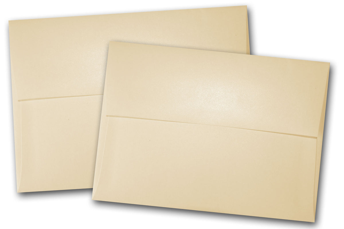 Shimmery Curious Metallic Ivory RSVP A1  Envelopes 