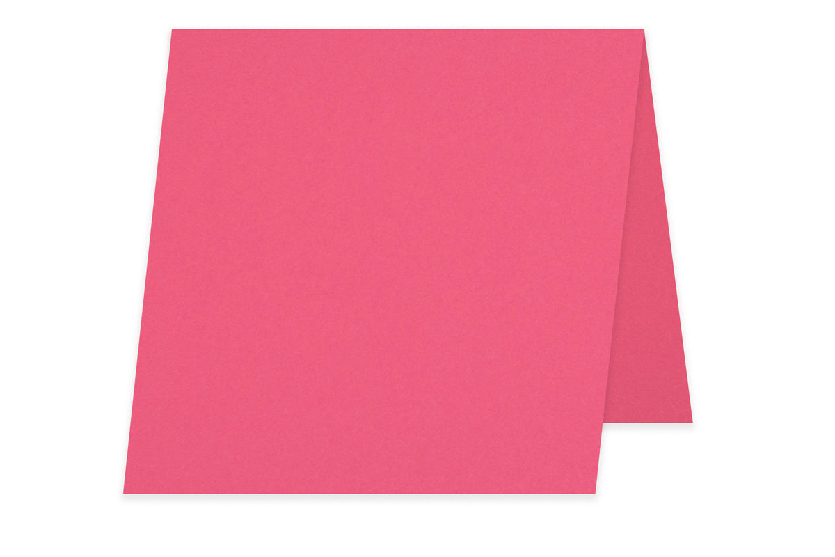 Blank 5x5 Folded Discount Card Stock - Pink