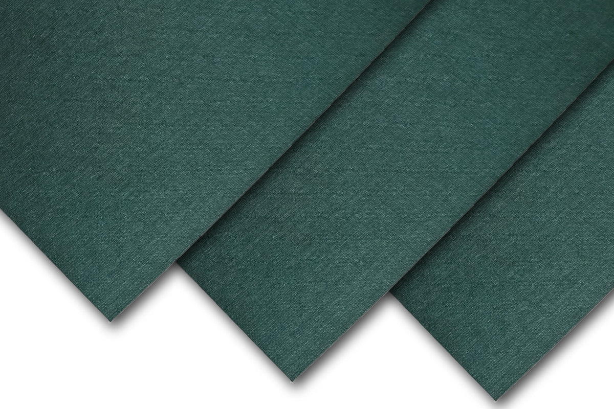 Emerald Linen Flat Cards