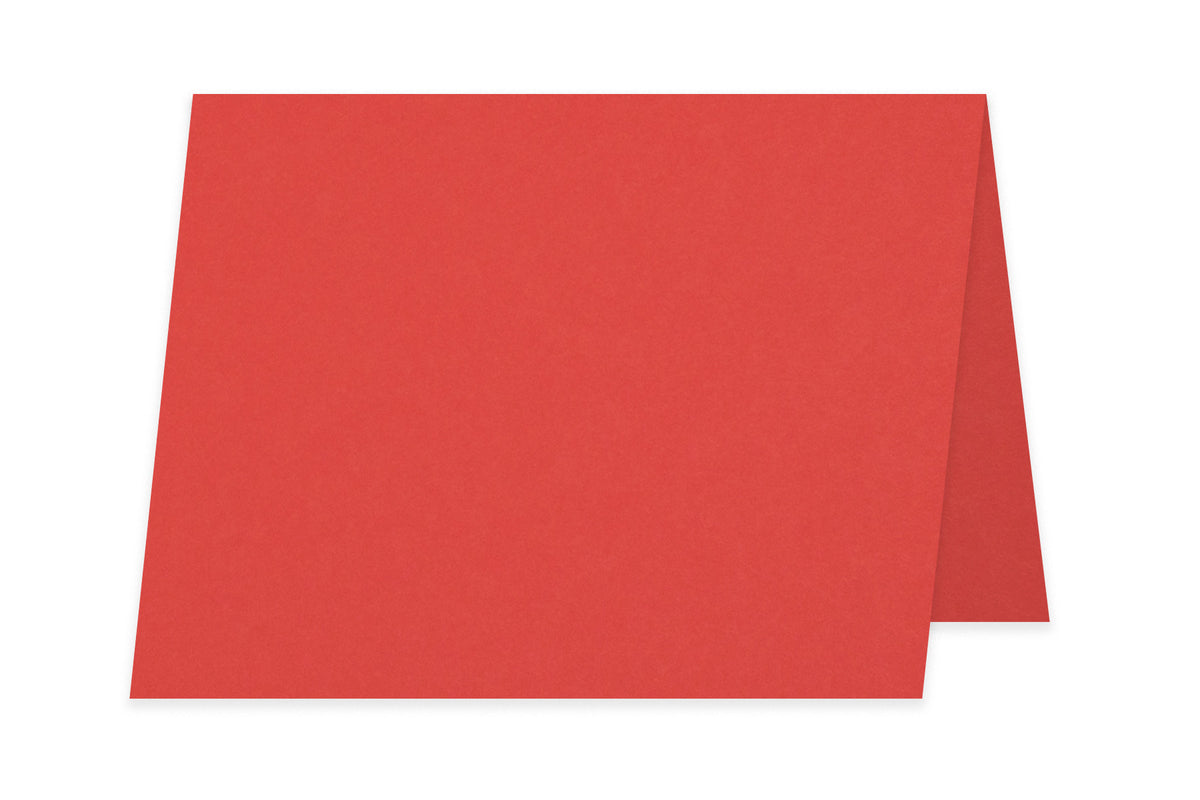 Blank A6 Folded Discount Card Stock - Red