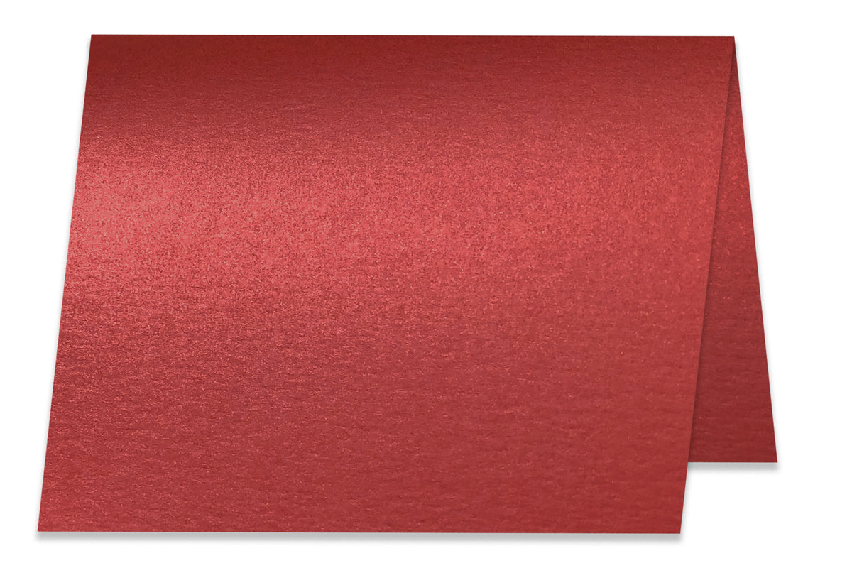 Curious Metallic Red Discount Card Stock Place Cards