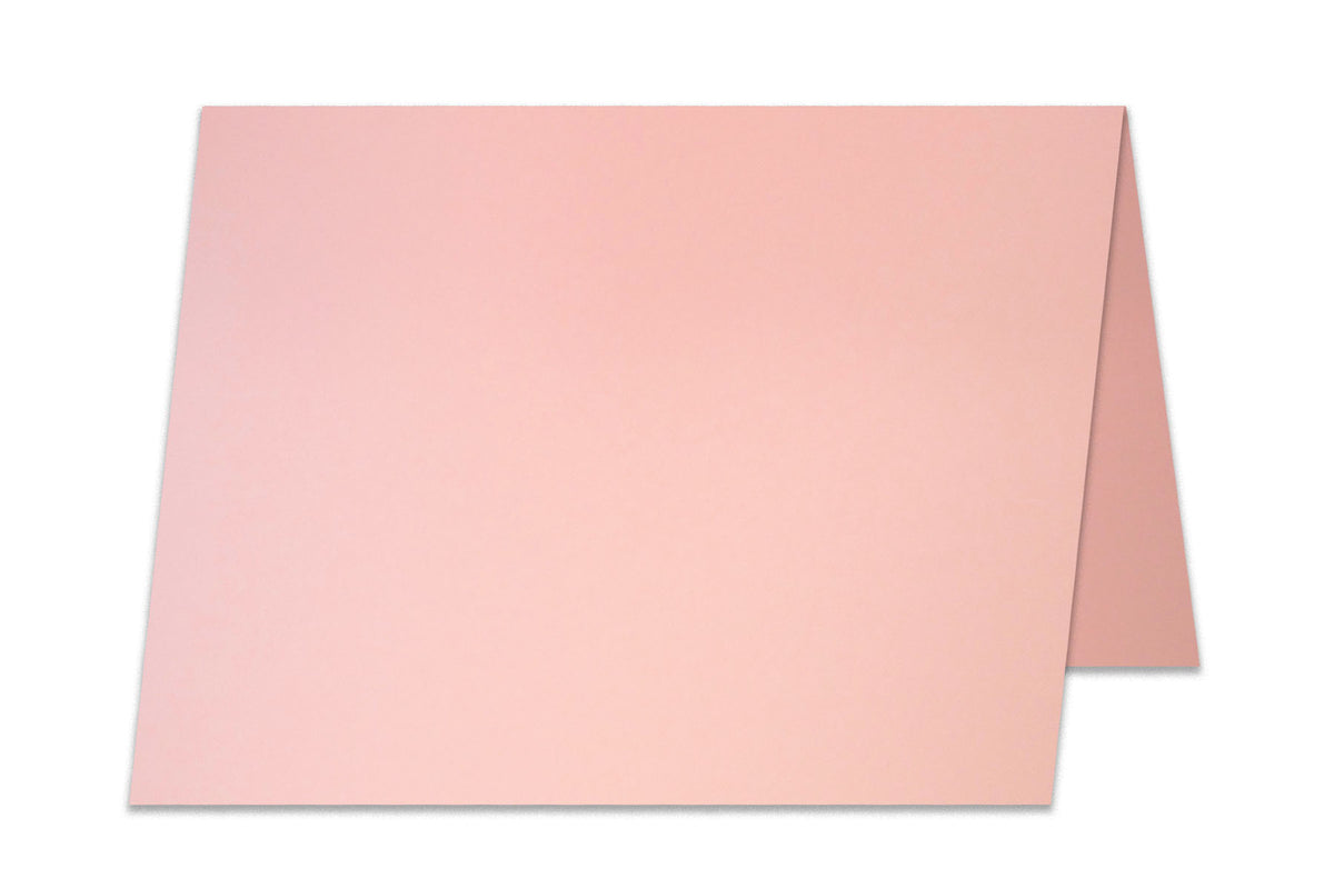 Blank Metallic Pink A1 Folded Discount Card Stock Notecards