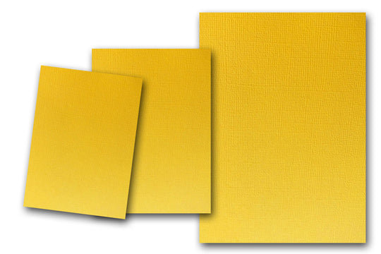 DCS Discount Card Stock: Canvas Textured Rubber Ducky Yellow Card Stock