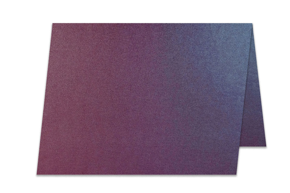 Blank Metallic A6 Folded Discount Card Stock - Ruby