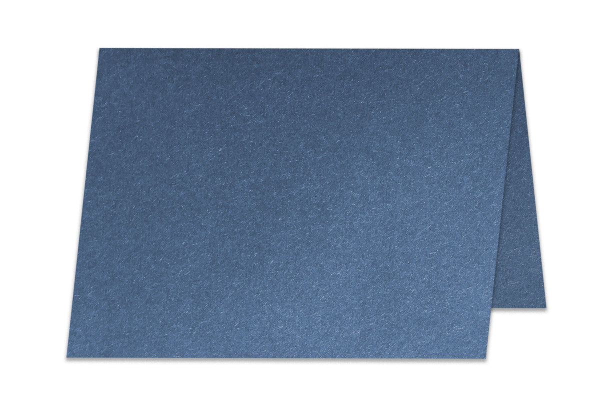 Blank Metallic 4x6 Folded Discount Card Stock - Blue