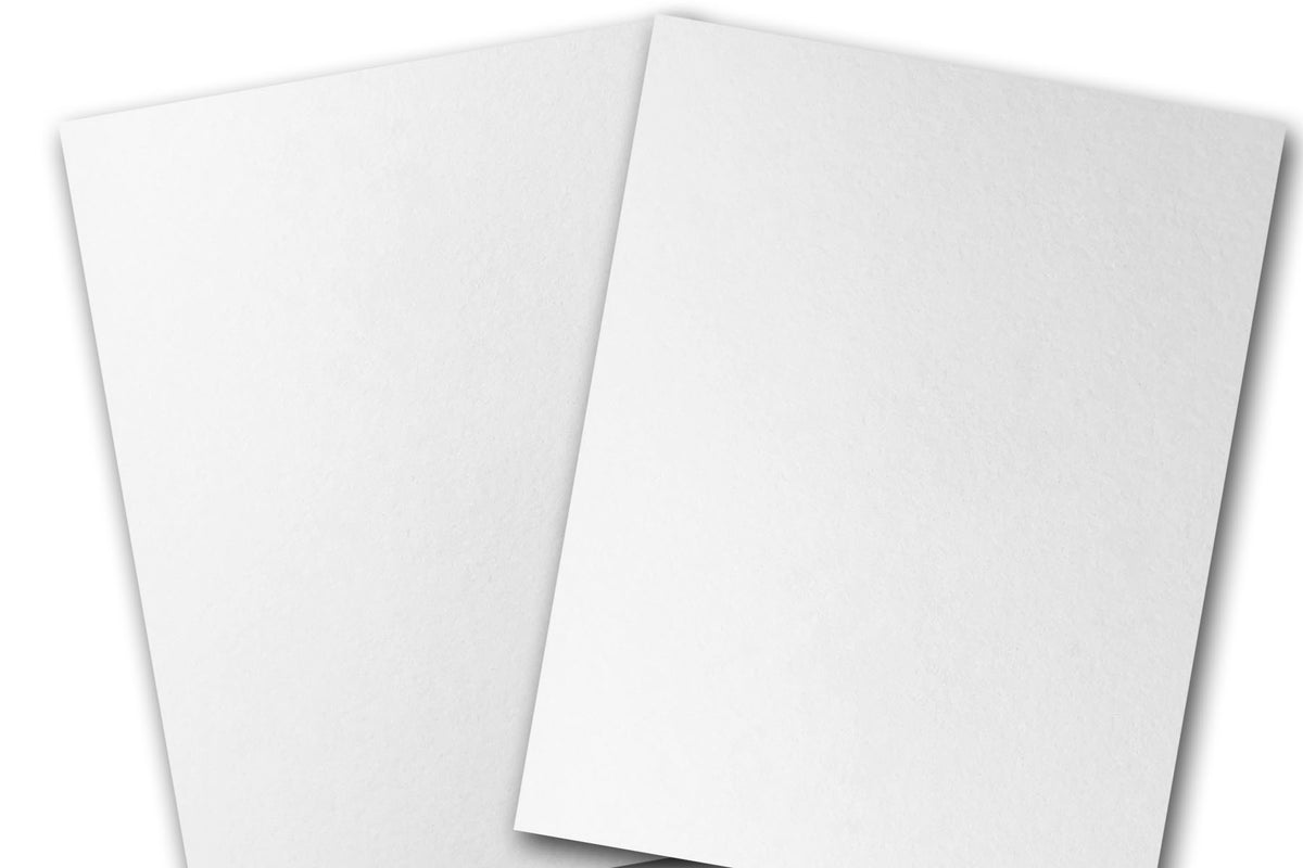 Blank White Cotton No. 10 Precut Invitations for Lettpress printing