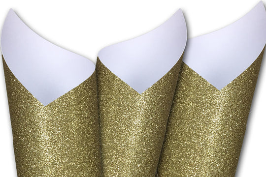 Silk GLITTER Kings Crown Gold Card stock