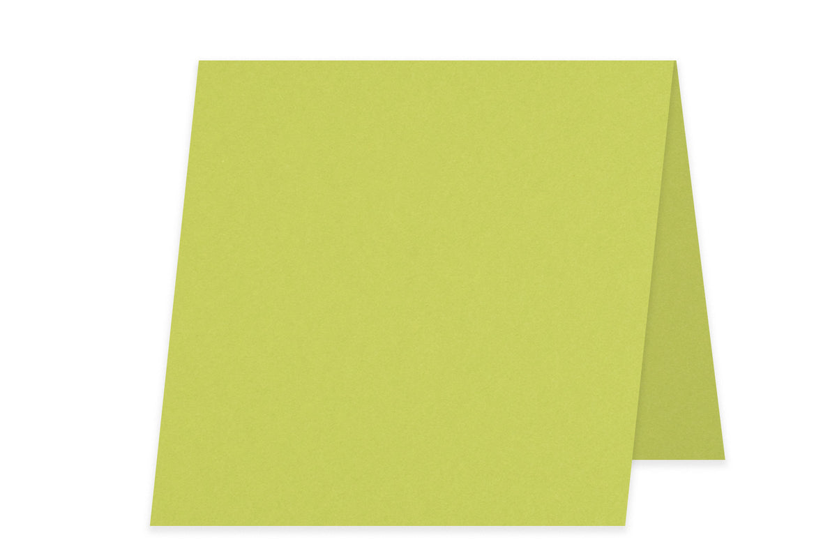 Blank 5x5 Folded Discount Card Stock - Apple Green
