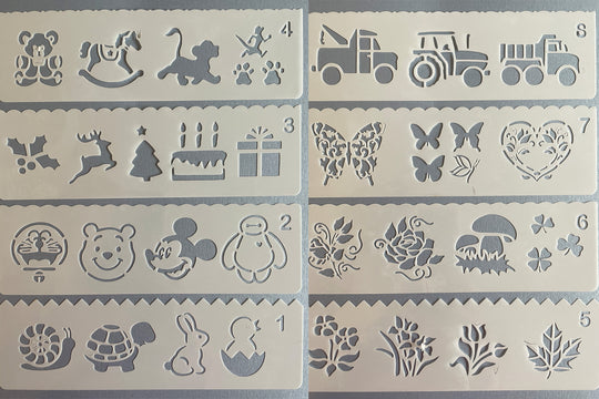 8 Book Mark Stencils for Card Stock stamping, inking, drawing and painting