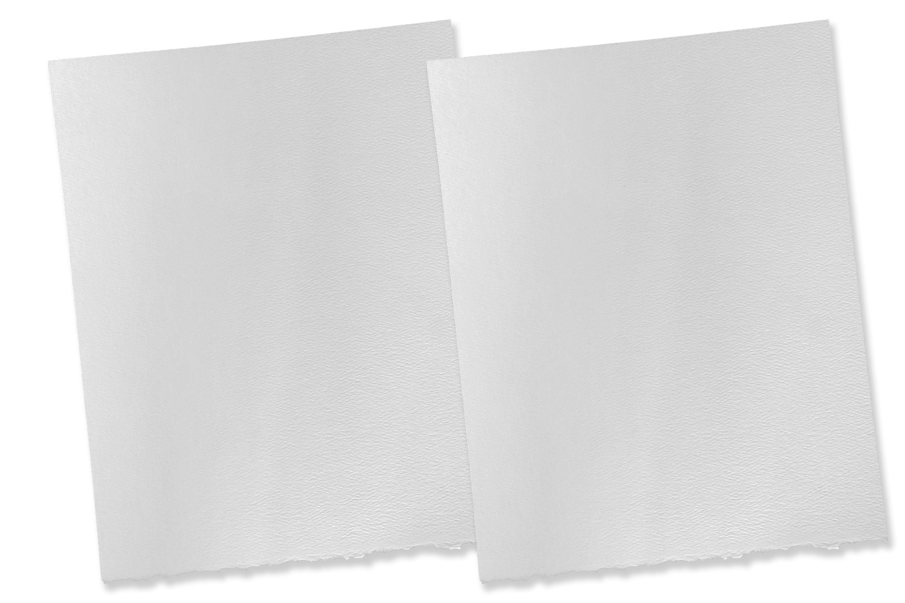 8-1/2-x-11 - 25 per package Premium Pastelle Bright White Paper Deckle-edge