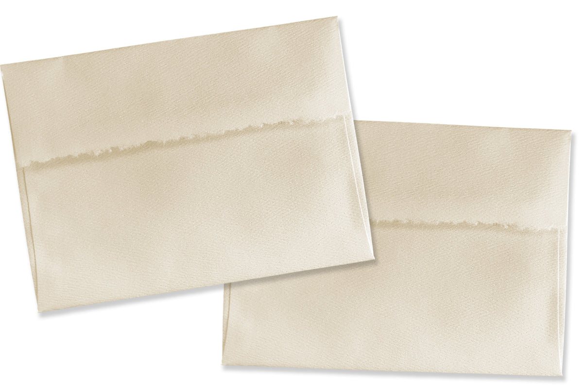 Natural White Deckle A7 Envelopes