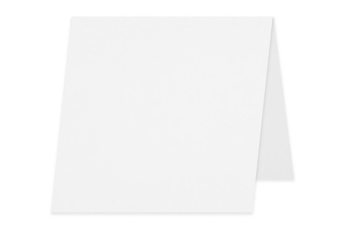 Blank 5x5 Folded Discount Card Stock - White
