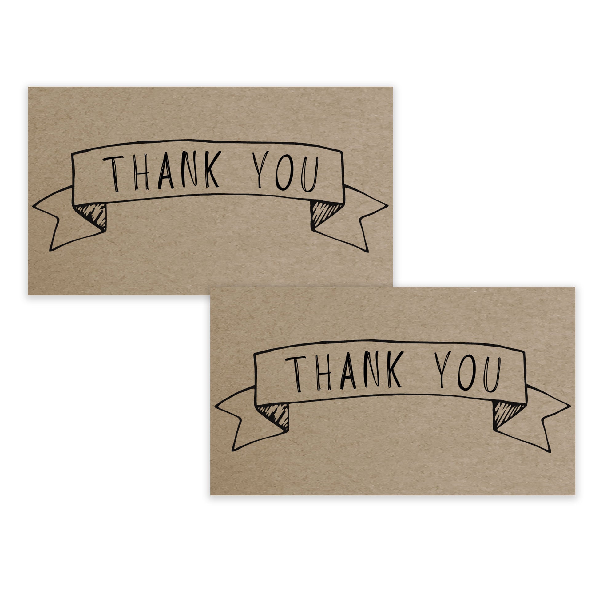 Kraft Business card size thank you cards for your small business